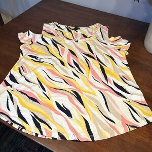 JM Collection women’s peekaboo sleeve top XXL